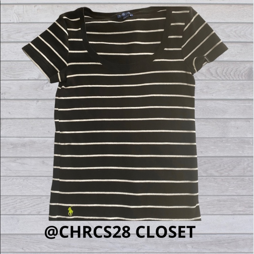 Ralph Lauren Black/White Striped Top